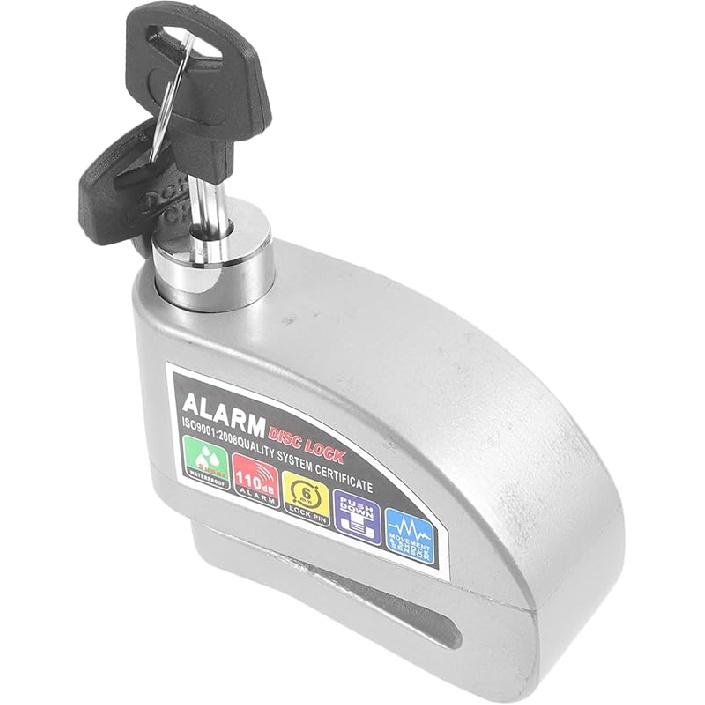 

Дисковый замок, сигнализация, дисковый замок для мотоцикла, замок для мотоцикла, дисковый замок, электрический автомобильный замок medium серебряный