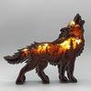 New Home Decoration Forest Animal Ornament Wooden Crafts Creative Light Hollow Wooden Fox Camel Dinosaur Ornament