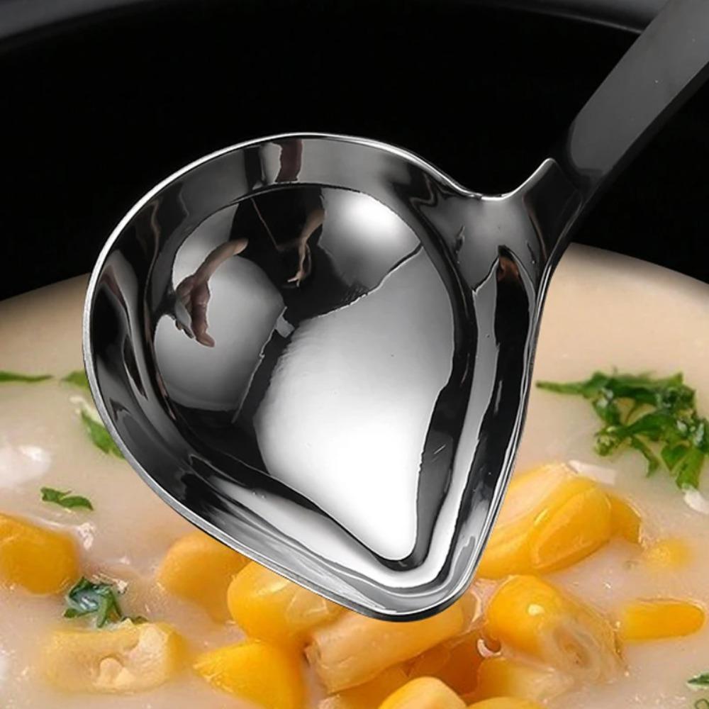 Stainless Steel Gravy Ladle Long Handle Soup Dipper Oil Spoon Drizzle Sauce Spoon  Party