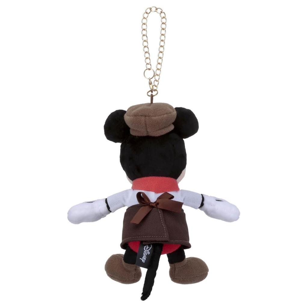 Takara Tomy Arts Disney Character Chain Strap Mascot Mickey Mouse In Bakery Costume