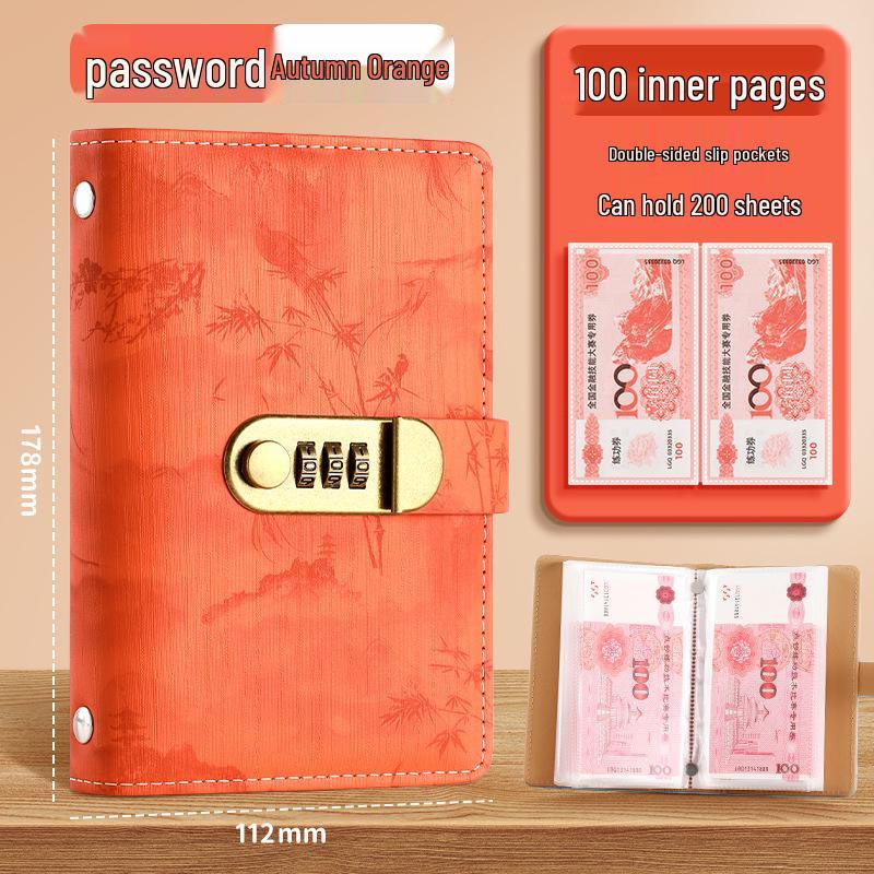 A6 Cross-Border Landscape Style Money Album with Password Lock