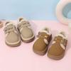 Girls Casual Cotton Shoes Lamb Wool Piled Thickened Velcro Birkenstocks 2025 Winter New Boys Thermal Shoes