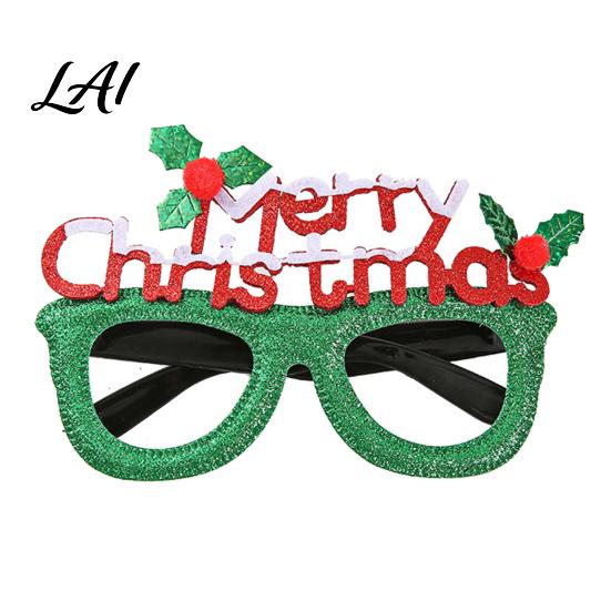 Christmas Decoration Glasses Glasses Glitter Holiday Party Frames Santa Hat Snowman Tree Bear Funny Eyeglasses for Favors