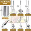 25Pcs Cooking Utensils Set, Stainless Steel Kitchen Utensils Set with Holder, Heat Resistant Metal Spatula Set Utensils Set for Cooking with Turners,