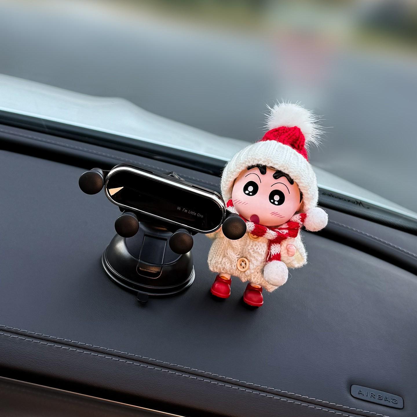 2026 Crayon Shin-chan Car Phone Holder with Suction Cup for Dashboard and Console Navigation