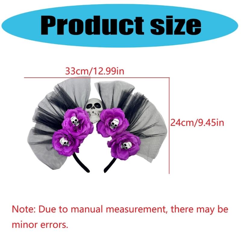 Mexikaner Rosen Florales Krone Girlanden Blumen Stirnband Skelett Florales Stirnband Halloween Dia De Los Muerto Party Kostüm
