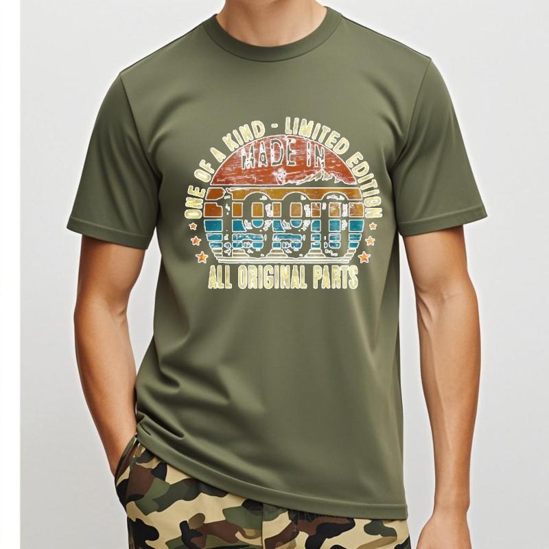 Printed Unisex Oneck t shirt Daily Wear One Of A Kind Limited Edition Made In 1990 All Original Parts Cool Teenagers tees Unisexs Top