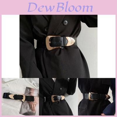 Womens Wide Pu Decorative Belt For Dresses With Simple And Versatile Design In Black