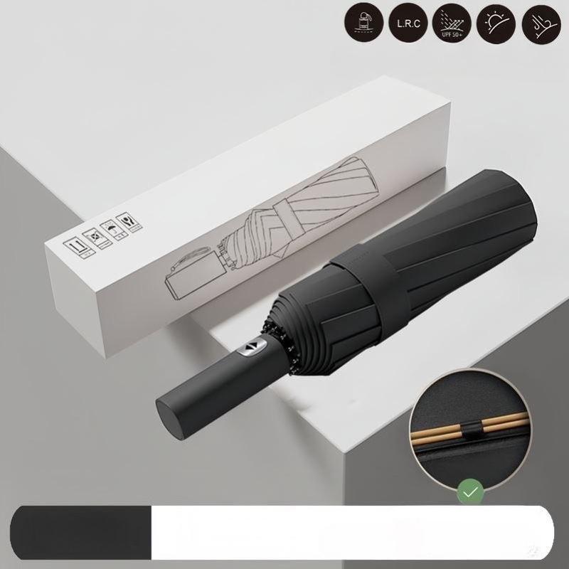 Parapluie automatique Parasol ensoleillé et pluvieux, parapluie d'affaires pour femmes, parapluies pliants coupe-vent