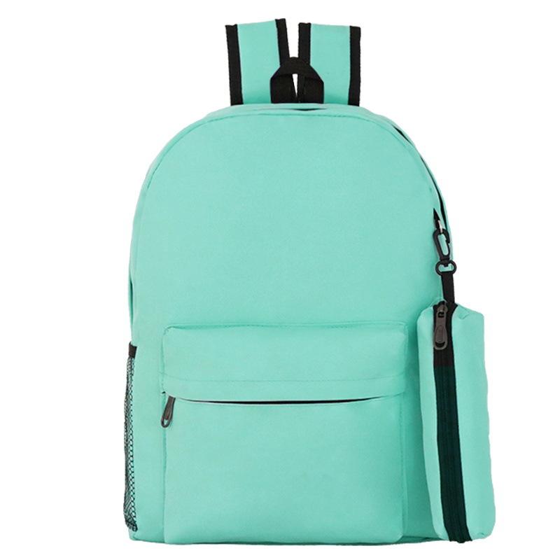 Printed backpack + pencil case casual student schoolbag two-piece set