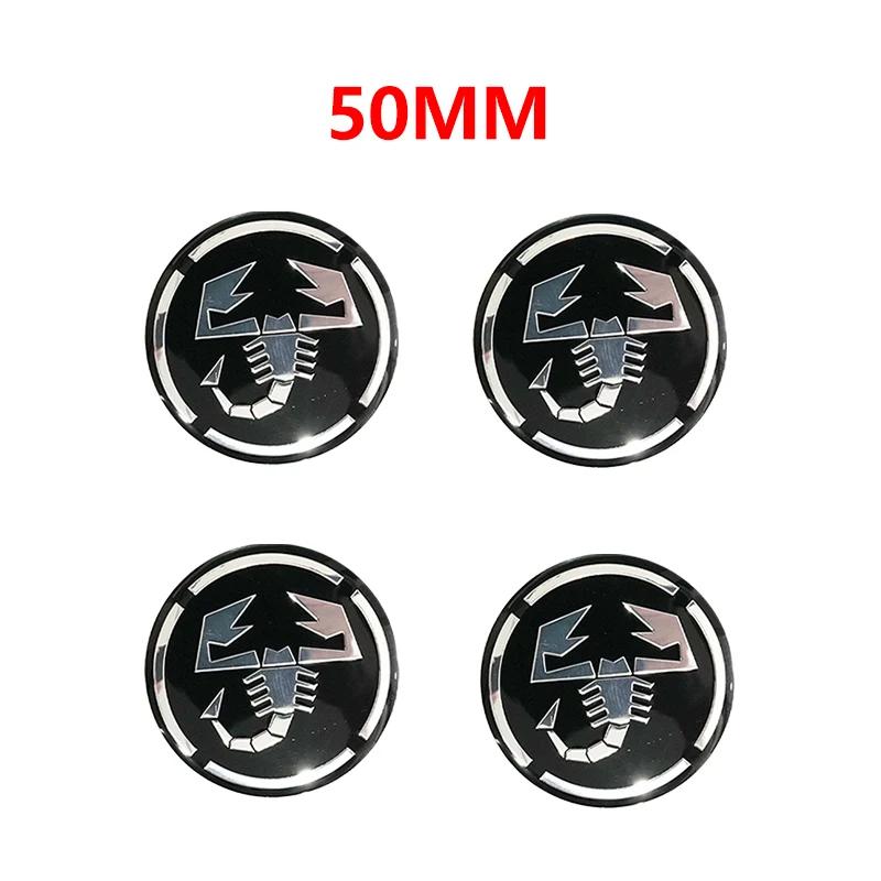 4pcs 56mm 50mm 3D logo car emblem Wheel Center Hub auto Rim refit dust-proof badge covers sticker styling accessories For FIAT