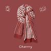 New Christmas Cherry Red Warm Scarf White Autumn and Winter with New Red Scarf Soft Waxy Quality Shawl