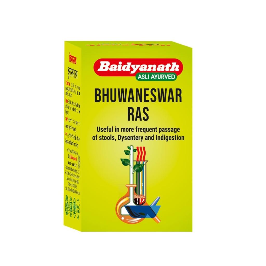 Baidyanath Bhuwaneswar Ras 30 Tablets For Digestive Health And Stomach Wellness | Herbal Ayurvedic Supplement For Daily Gut Balance Support