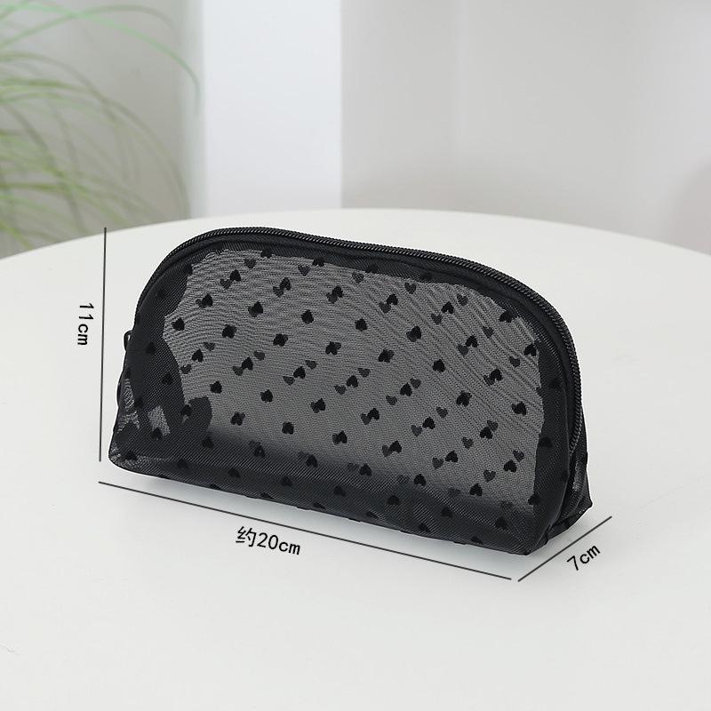 Custom Transparent Mesh Makeup Bag - Large Capacity, Portable Toiletry and Cosmetic Storage Bag for Women