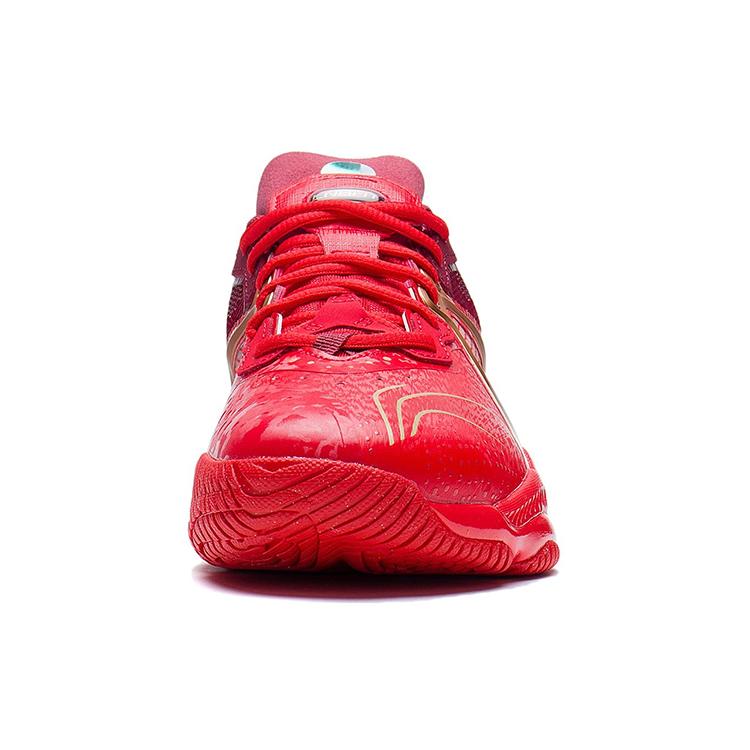 New LiNing Chameleon 6.0 Cushioning Anti Slip Wear Resistant Breathable Support Rebound Low Top Badminton Shoes Unisex Red AYAS014-2