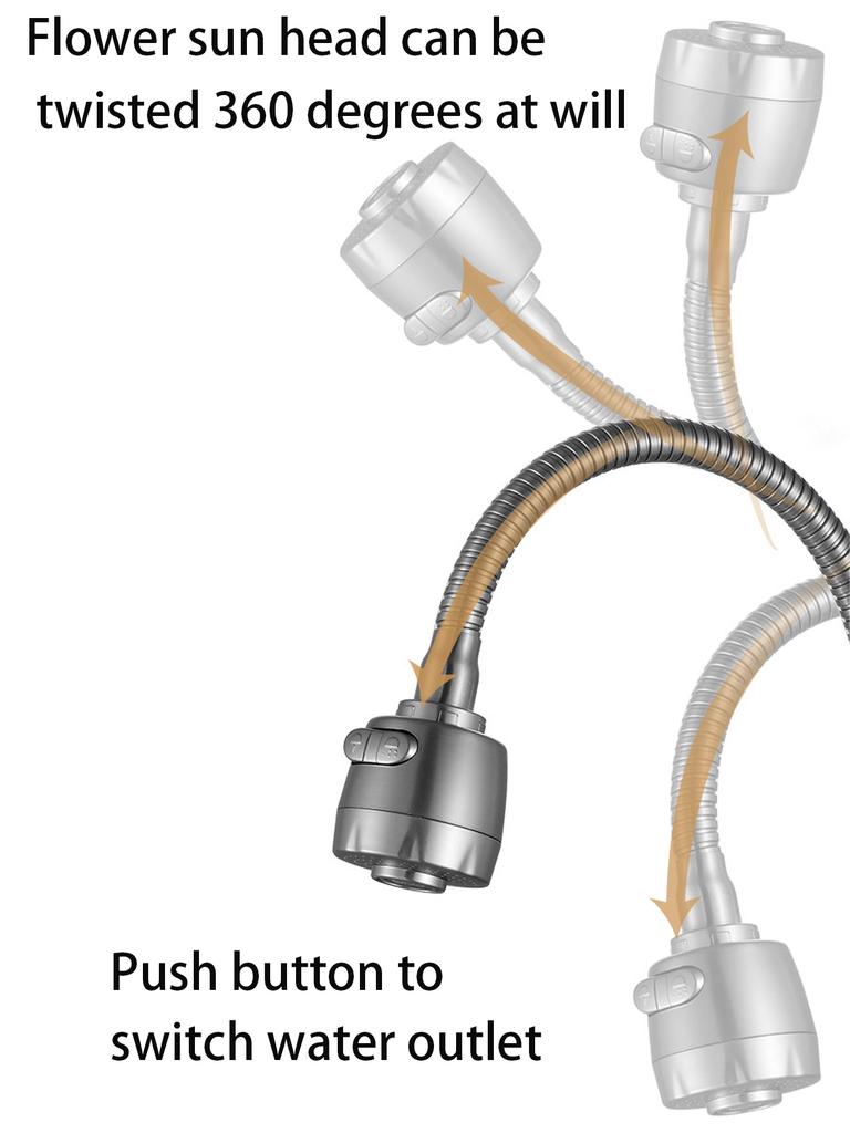 Stainless Steel SUS304 Flexible 360 Swivel Spout Single Lever Cold Tap Kitchen Faucet