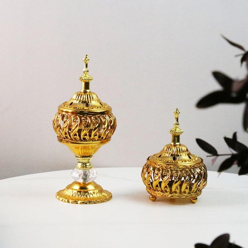 Arab Style Incense Burner Wrought Iron Yoga Studio Decoration Supplies for Dormitory Bedroom Praying Gift Accessory