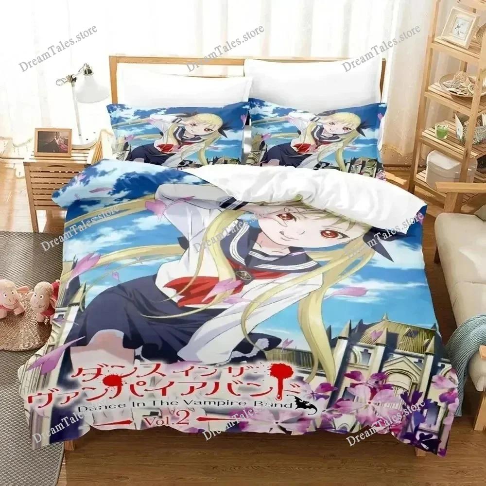 Anime Dance In The Vampire Bund Bedding Set Duvet Cover Bed Set Quilt Cover Pillowcase Comforter King Queen Size Boys Adult741