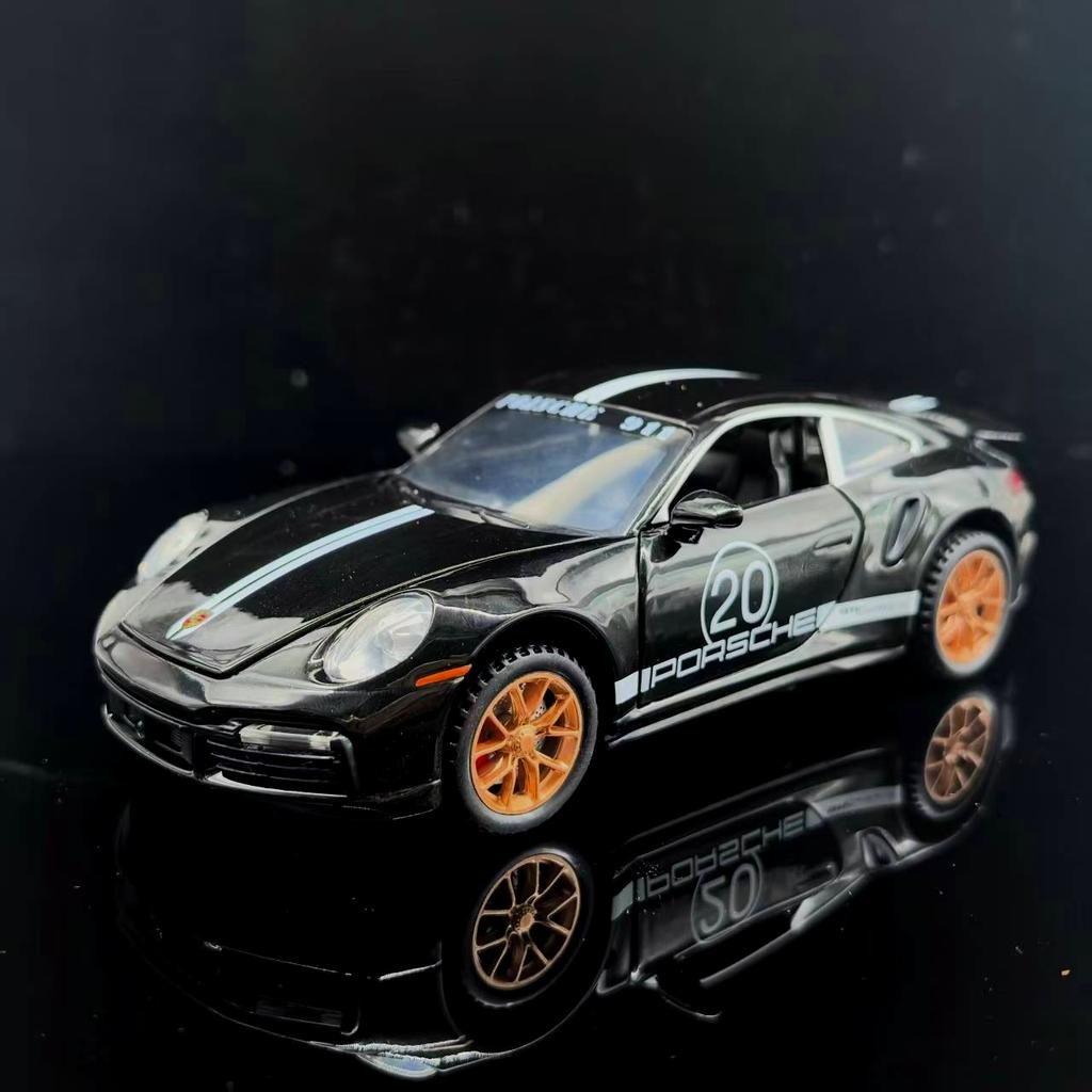 1:32 Porsche 911 GT3 RS Lamborghinis Sian Pagani Huayra Dodge Challenger SRT Apollo Sound and Light Children Toy Gift