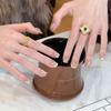 Ks Nail Art Wearable Nails Short Style 2026 New Model High-End Super Popular Cat Eye Handmade High-Quality Nude Color Stunning Nail Pieces