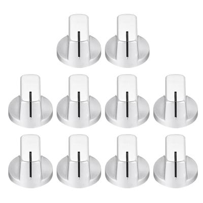 Uxcell 10pcs Silver Guitar Effects Pedal Knobs Plastic Insert Electric Guitar Knobs Amplifier Guitar Bass Volume Control 9/16"
