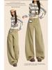 2025 Khaki Loose Straight-Leg Workwear Jeans - New American Design