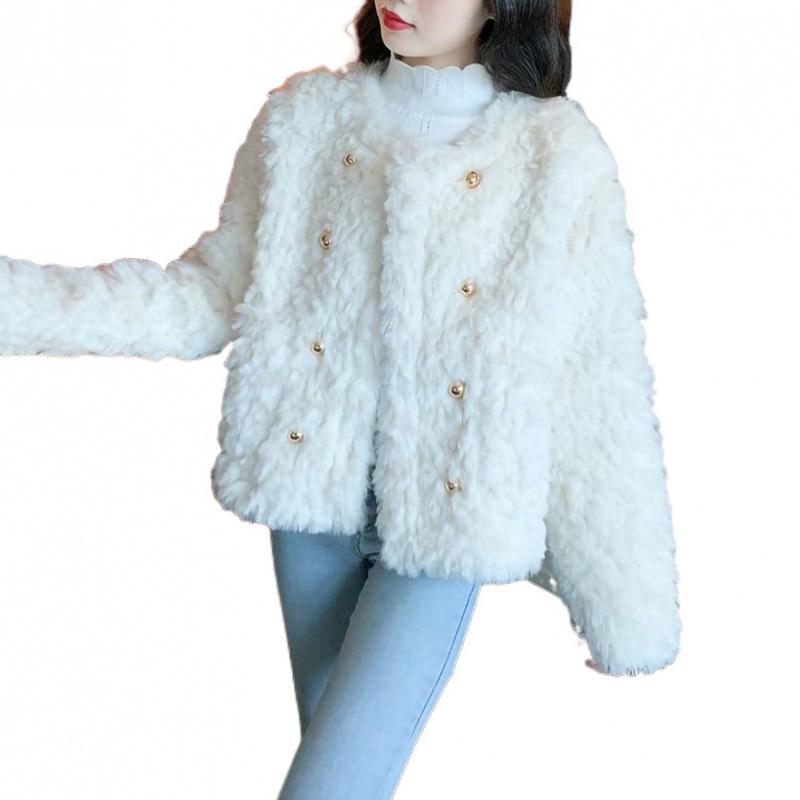 Chic Lambswool Coat: Women's 2025 Autumn/Winter Petite Lambswool Jacket
