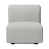 MUJI Light Gray Heather Cotton Canvas Cover for Armless Unit Sofas, Small, 44616604