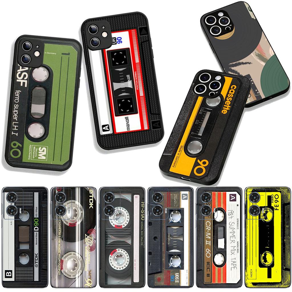 for Xiaomi Redmi Note 14 12 13 ProPlus A4 A3 Pro Plus 12C 13C 14C 5G Phone Cover Case Cassette Tape Music Retro