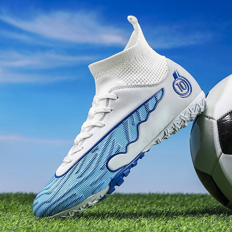 2025 New Football Shoes Men's and Women's High-top Long Nails Broken Nails Student Campus Football Game Training Shoes 2025
