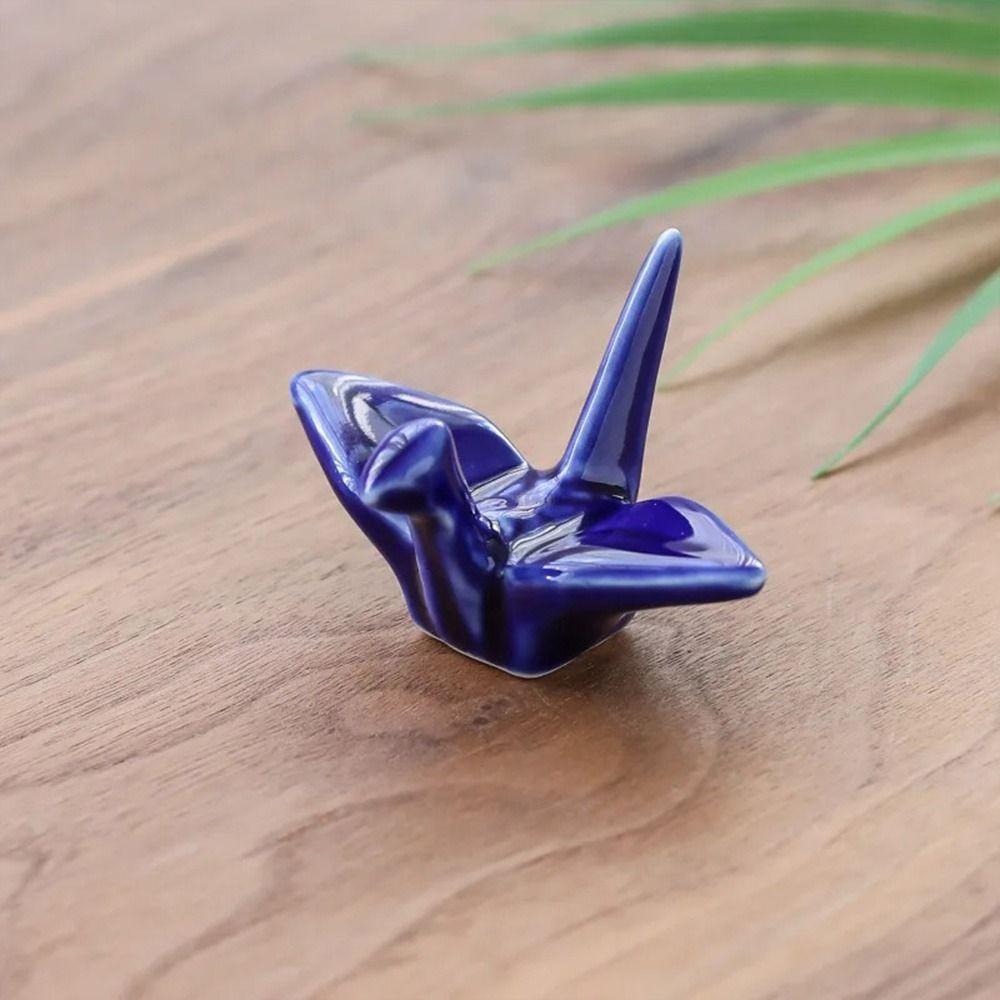 1pcs Desktop Decor Ornament Chopstick Holder Paper Crane Shape Chopsticks Pillow  Desktop