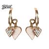 Dangle Earrings Love Heart Women Rhinestone Drop Sparkling Valentine's Day