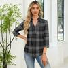 3/4 Length Sleeve Womens Tops V Neck Shirts Trendy Printed Business Casual Work Blouses
