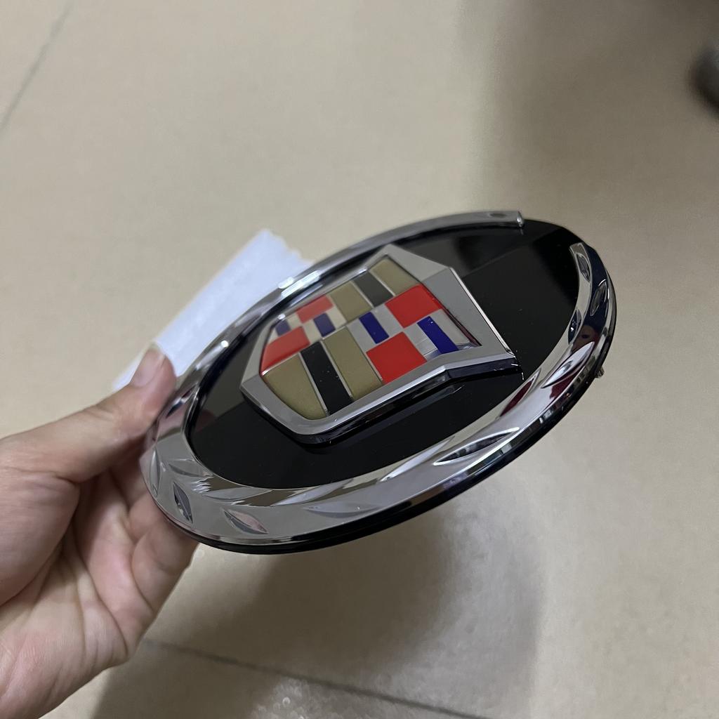 14,5 CM dla Cadillac Escalade 2007 2008 2009 2010 2011 2012 2013 2014 Samochód Przednia Maskownica Środkowa Emblemat Odznaka Naklejka Akcesoria