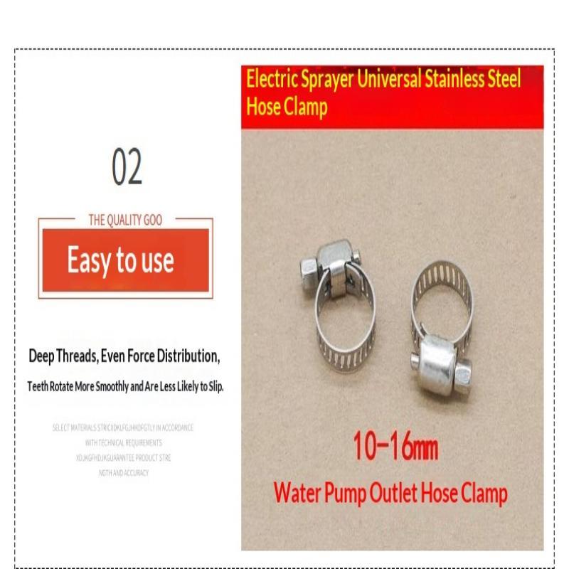 Stainless Steel Hose Clamps 10Pcs Durable Rust Resistant Adjustable Clips for Garden Hose Plumbing Pipeline Fixing DIY Projects