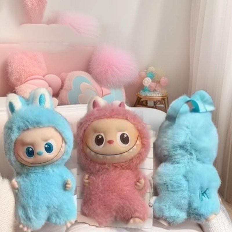 Cute Labubu New 4th Gen Mini Vinyl - Face Plush Blind Box: Ideal Backpack Accessory, Keychain & Christmas Gift, Also a Fun Children's Hand Puppet Toy