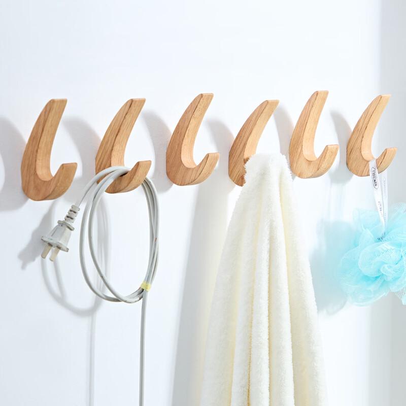 ZNMW Wall Mounted Rubberwood Coat Hook Set