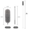 2.8m Retractable Feather Duster for Curved Ceilings - Electrostatic Household Dust Remover