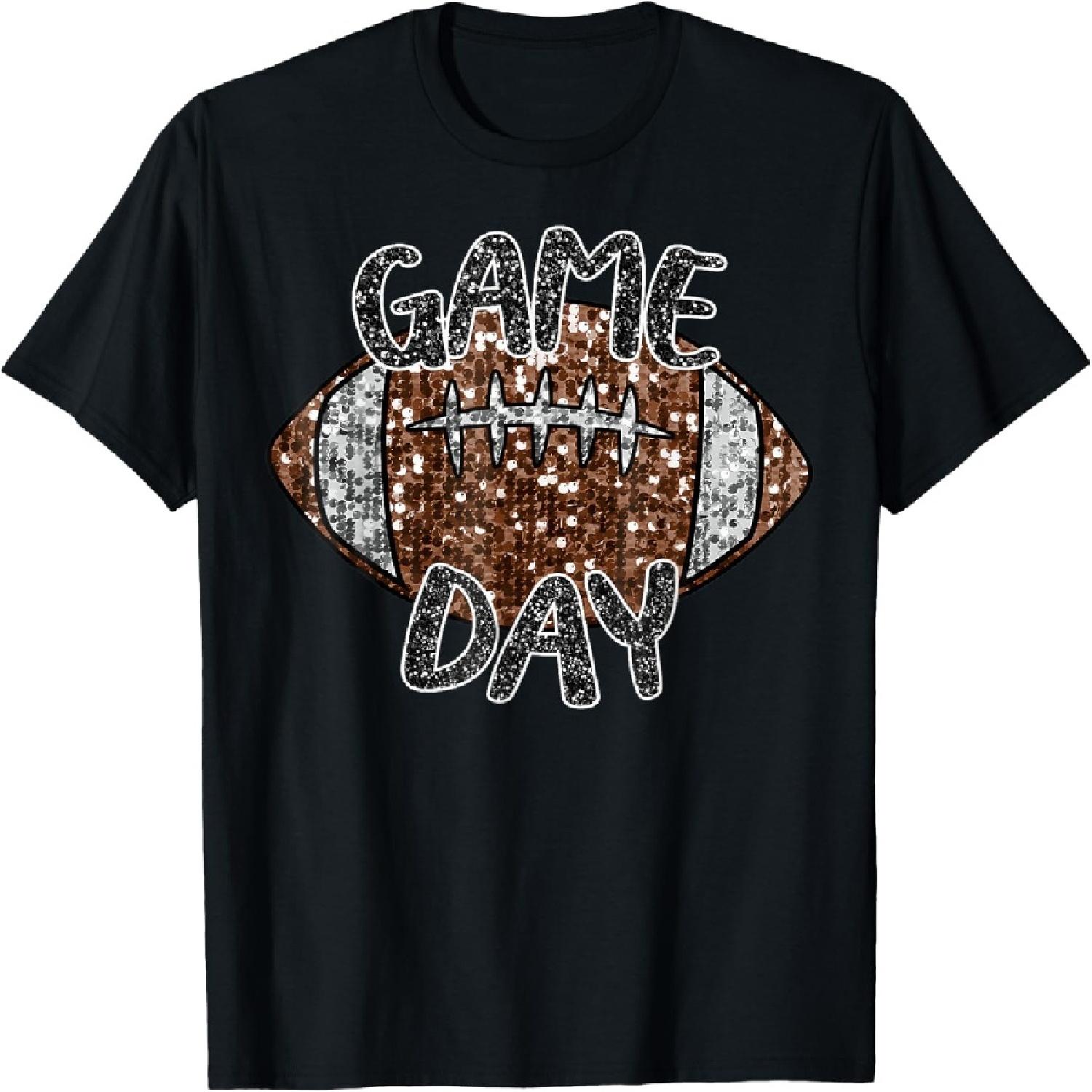 Game Day Football Bling Bling Football Lover T-Shirt XXXXXL разноцветный