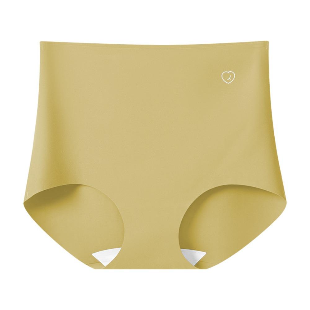 

Простые бесшовные трусы средней посадки Женские термопанталоны Модная утягивающая одежда Зима горчичный/жёлтый