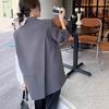 Women's Gray Blazer: Spring/Autumn 2026 High-End Petite Korean Style Casual Jacket
