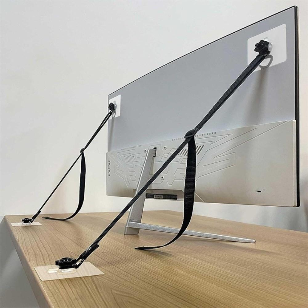 No-Drill Adjustable TV Safety Straps 2 Pack Furniture Anti-Tip Straps Durable TV Straps Furniture