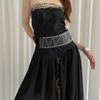 Y2k Leather Waist Belt Wide Women's Dress Belt Retro Cross Rivet Belt  Waist Accessories