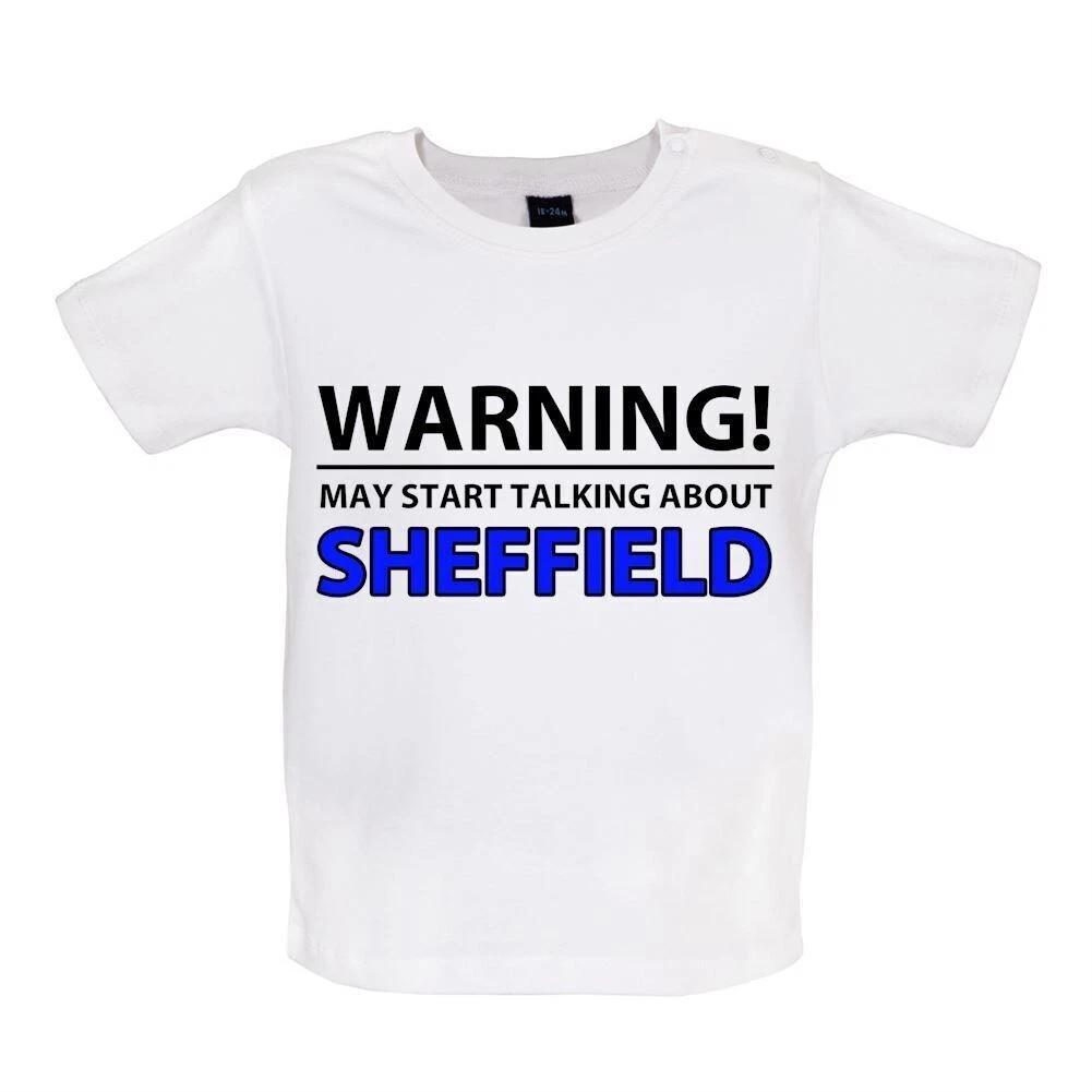 Warning Talk About Sheffield Blues - Kids Baby Kids Boys Girls Unisex T-Shirt / Bodysuit - FC Owls 150