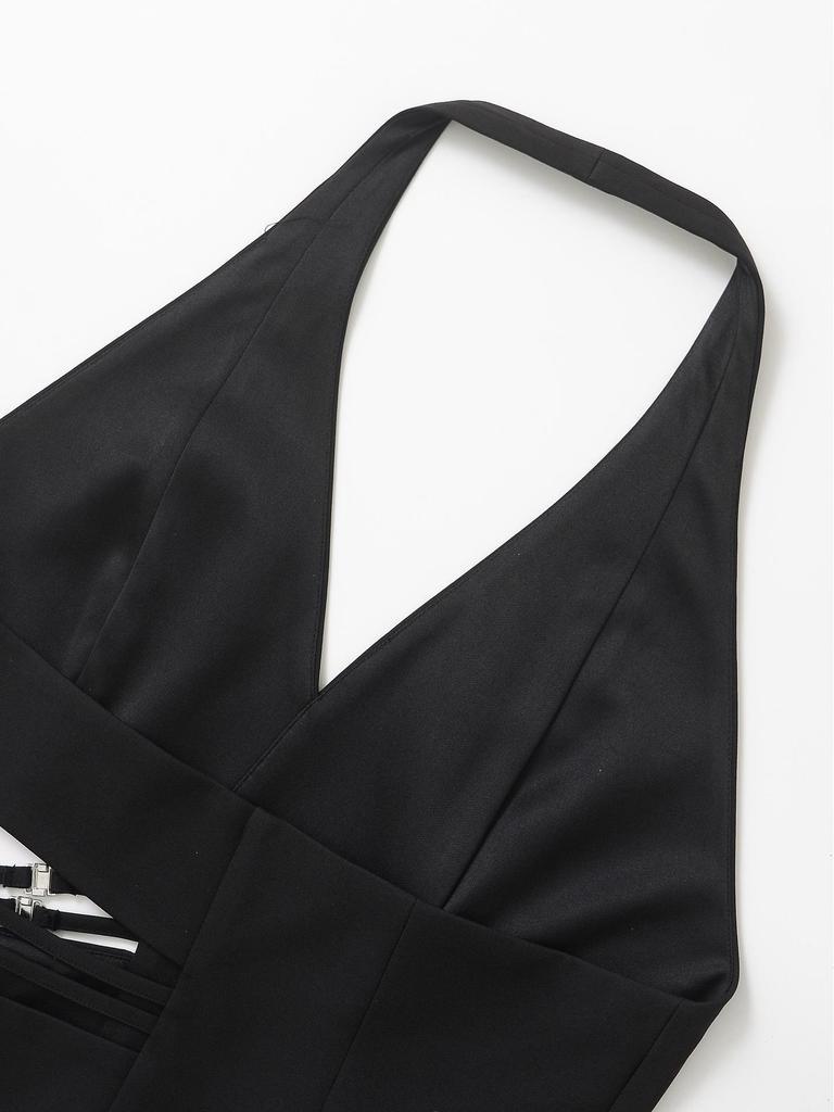 2025 Spring Women's Fashion Halter Neck Top - European & American Versatile Style