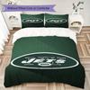 New York Jets Muster Bettwäsche Steppdecken-Set Bettbezug Kissenbezug Heimdekoration Geburtstagsgeschenk (1*Bettbezug + 2*Kissenbezug ohne Füllung)