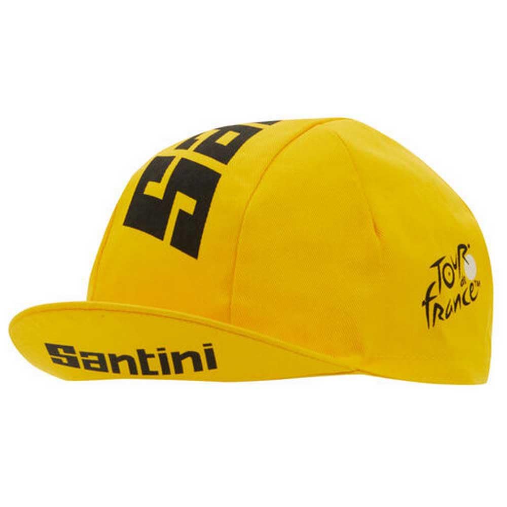 Santini Tour de France Official Cycling Cap, Yellow, RE460COT-2TDF