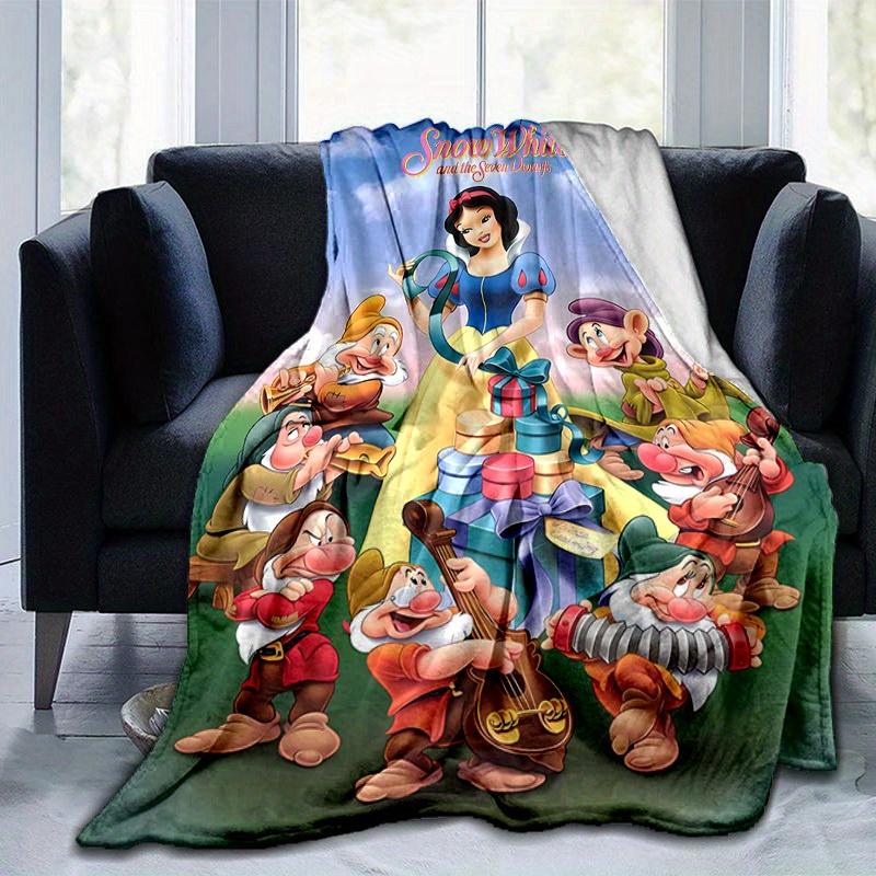 1pc, Snow White and the Seven Dwarfs Gift of Home Decor Cozy Blanket for Bedroom, Living Room, Travel, Camping, Car