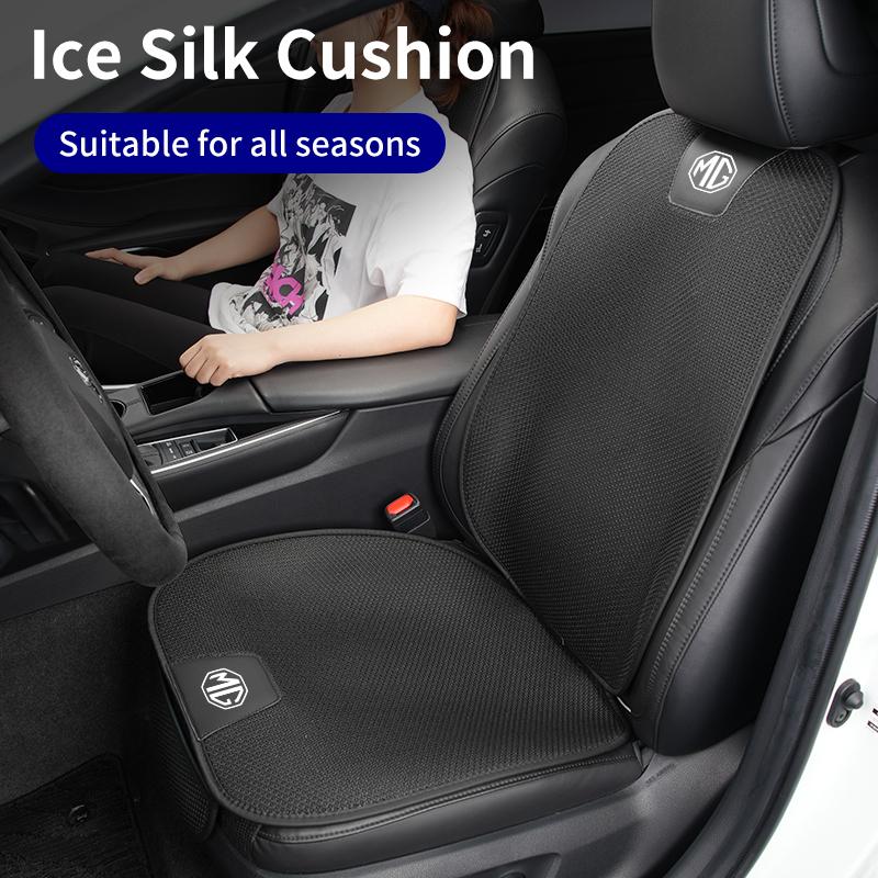 Summer Car Seat Cushion Cover Breathable Ice Silk Non Slip Auto Seat Protector Pad For Morris Garages MG 3 5 6 7 HS ZS GS Hector