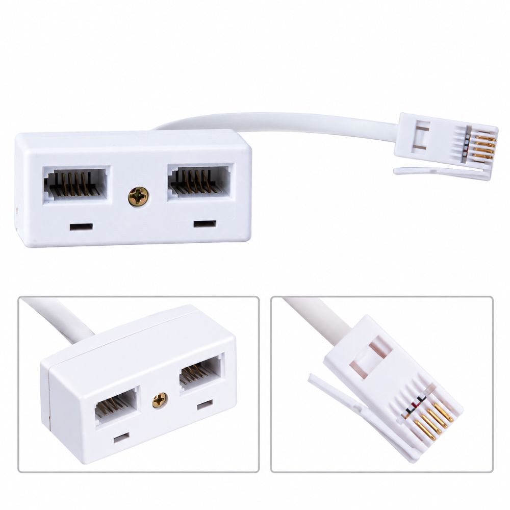 UK BT Standard RJ11 Plug Adapter RJ11 Connector Phone Line Splitter  Home Phone
